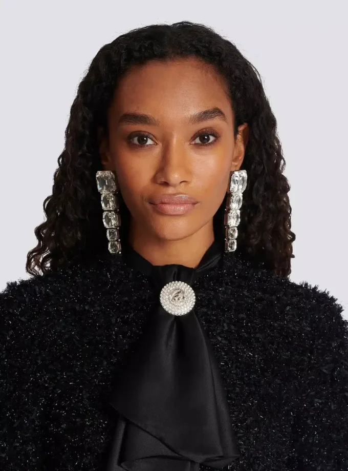 Crystal pendant earrings