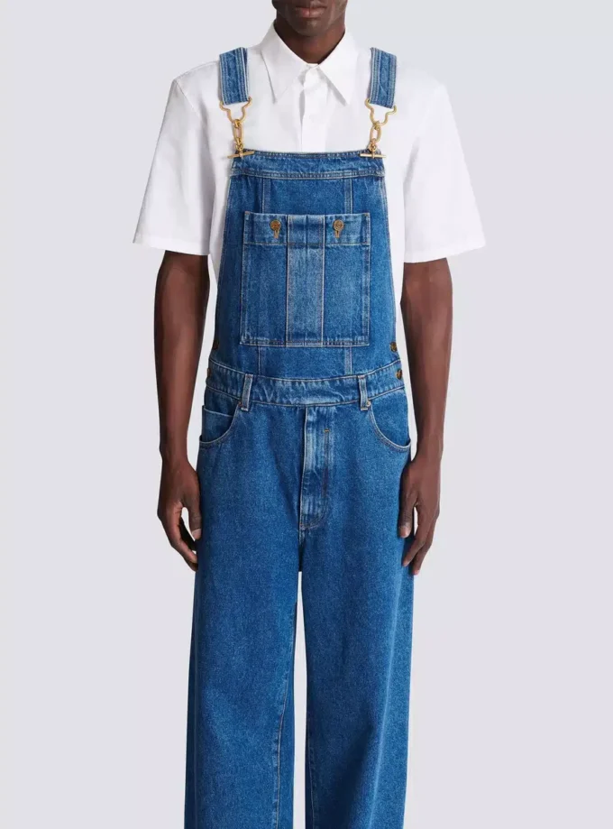 Dark blue denim dungarees Dark blue denim dungarees