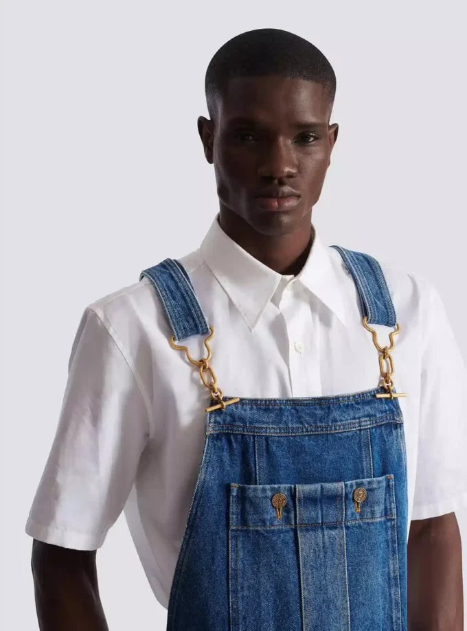 Dark blue denim dungarees Dark blue denim dungarees