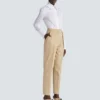 Darted 7/8 trousers in cotton gabardine Darted 7/8 trousers in cotton gabardine