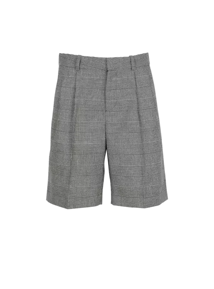 Darted shorts with Prince of Wales check Darted shorts with Prince of Wales check
