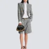 Darted shorts with Prince of Wales check Darted shorts with Prince of Wales check