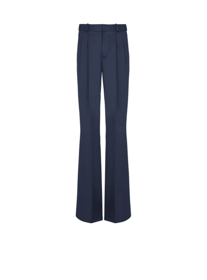 Darted trousers in cotton twill
