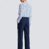Darted trousers in cotton twill