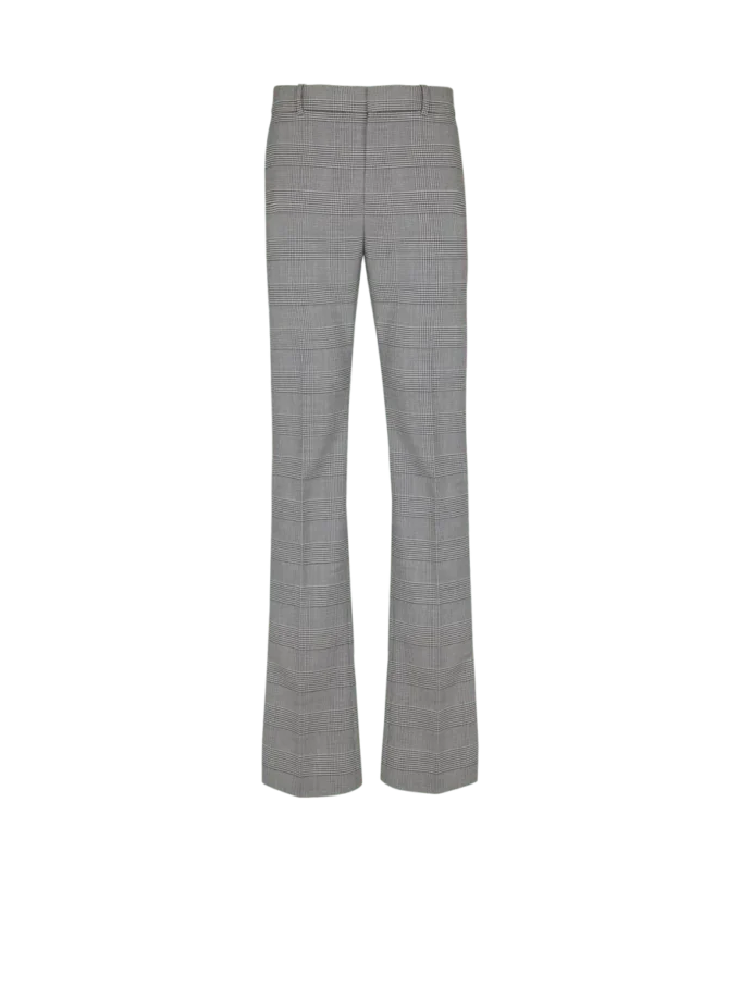 Darted trousers in Prince of Wales wool Darted trousers in Prince of Wales wool