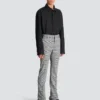 Darted trousers in Prince of Wales wool Darted trousers in Prince of Wales wool