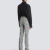 Darted trousers in Prince of Wales wool Darted trousers in Prince of Wales wool