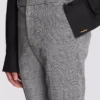 Darted trousers in Prince of Wales wool Darted trousers in Prince of Wales wool
