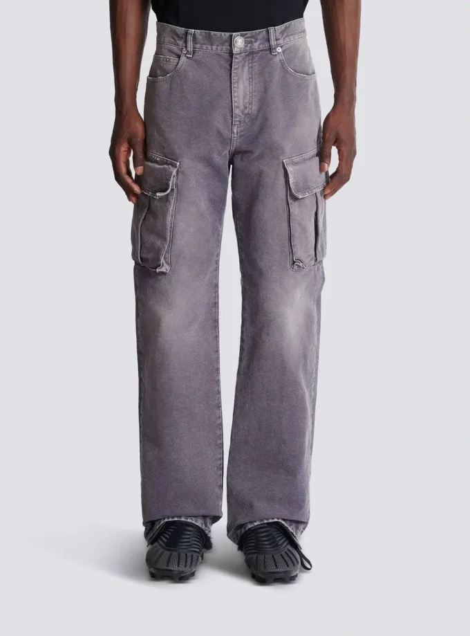 Denim loose-fit cargo jeans Denim loose-fit cargo jeans