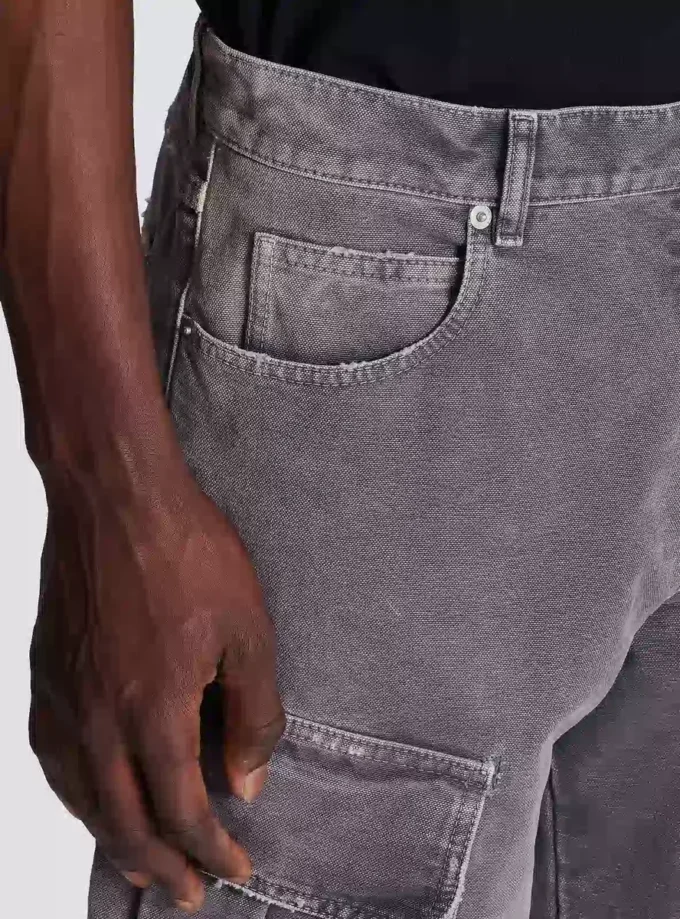 Denim loose-fit cargo jeans Denim loose-fit cargo jeans