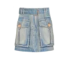 Denim skirt with pockets
