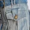 Denim skirt with pockets