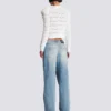 Diamond denim straight-fit jeans