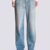 Diamond denim straight-fit jeans