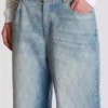 Diamond denim straight-fit jeans