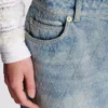 Diamond denim straight-fit jeans