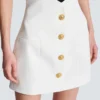 Double crepe tulip skirt with buttons Double crepe tulip skirt with buttons