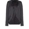 Draped silk blouse