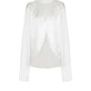 Draped silk blouse