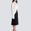 Draped silk blouse