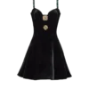 Embellished strappy velvet dress Embellished strappy velvet dress