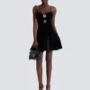 Embellished strappy velvet dress Embellished strappy velvet dress