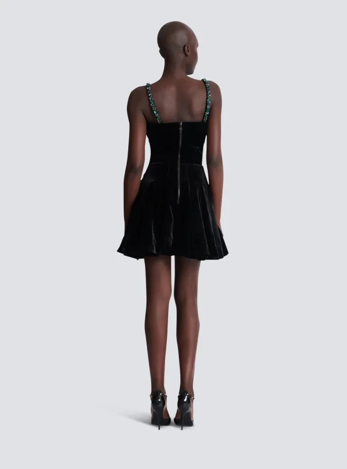 Embellished strappy velvet dress Embellished strappy velvet dress