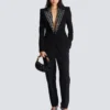 Embroidered 6-buttons jacket