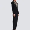 Embroidered 6-buttons jacket