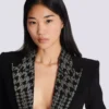 Embroidered 6-buttons jacket