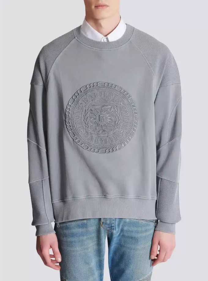 Embroidered Balmain Médaille sweatshirt Embroidered Balmain Médaille sweatshirt
