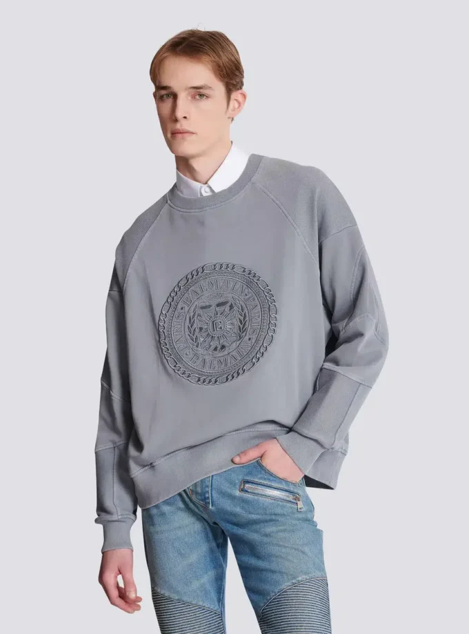 Embroidered Balmain Médaille sweatshirt Embroidered Balmain Médaille sweatshirt