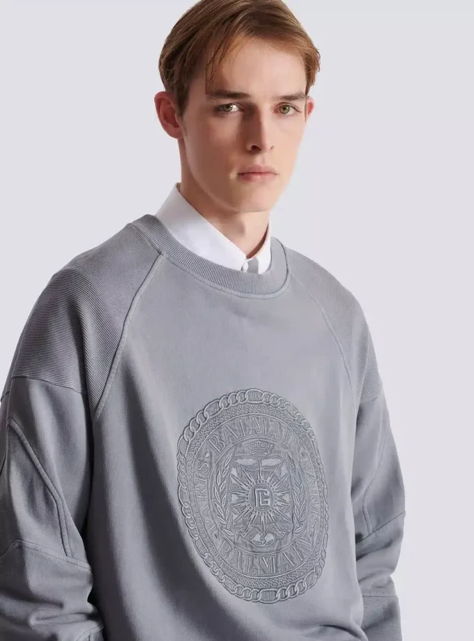 Embroidered Balmain Médaille sweatshirt Embroidered Balmain Médaille sweatshirt