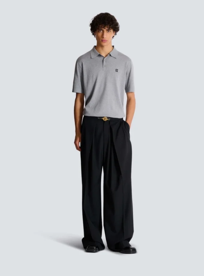 Embroidered cotton polo