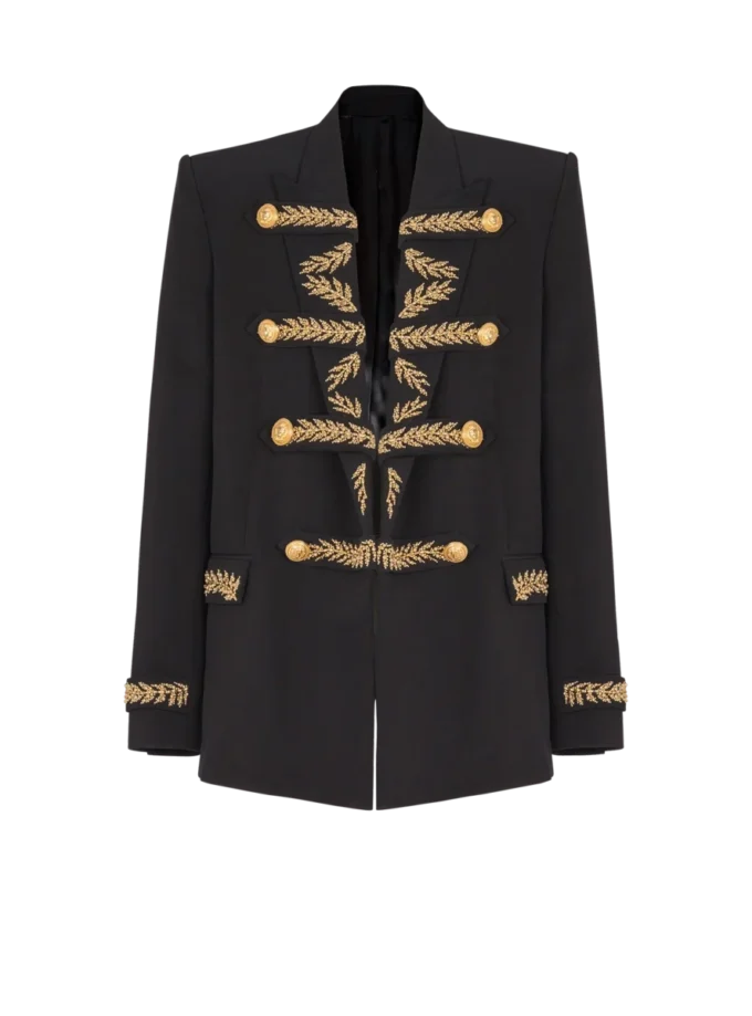 Embroidered crepe jacket Embroidered crepe jacket