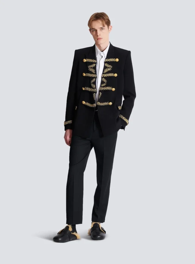 Embroidered crepe jacket Embroidered crepe jacket