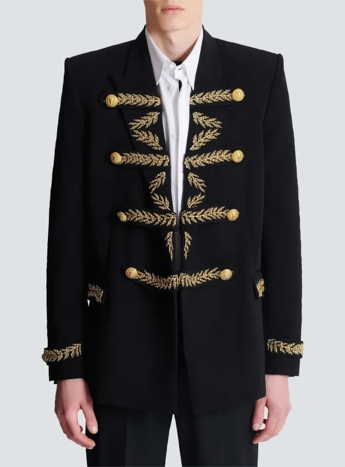 Embroidered crepe jacket Embroidered crepe jacket