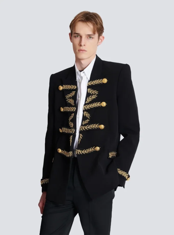 Embroidered crepe jacket Embroidered crepe jacket