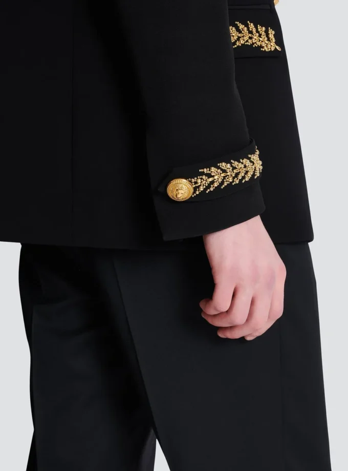 Embroidered crepe jacket Embroidered crepe jacket