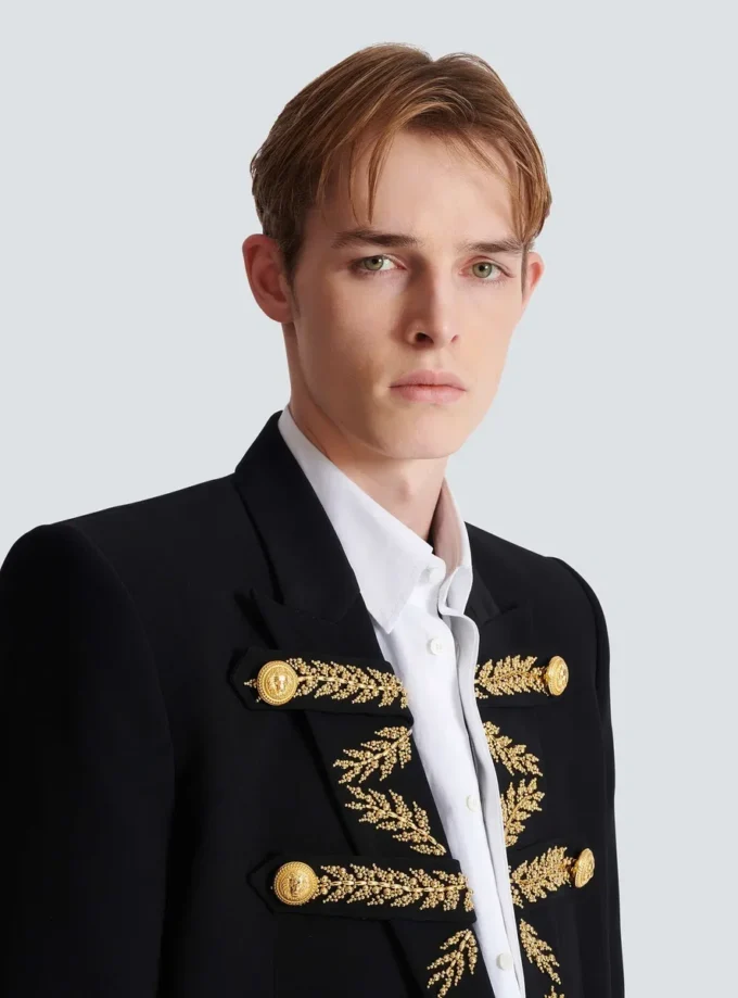Embroidered crepe jacket Embroidered crepe jacket