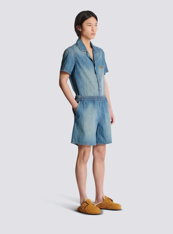 Faded denim shorts Faded denim shorts
