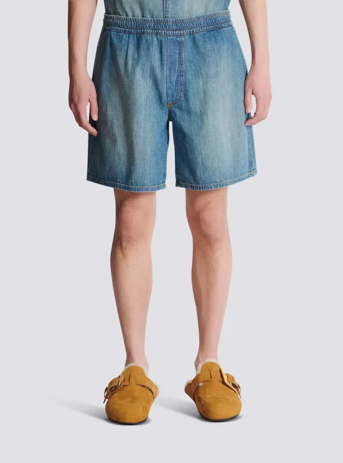 Faded denim shorts Faded denim shorts