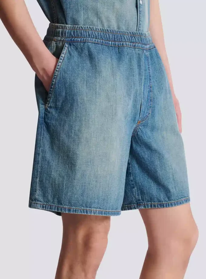 Faded denim shorts Faded denim shorts