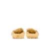 Faux fur-lined mules