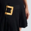 Flared grain de poudre dress with belt detail Flared grain de poudre dress with belt detail