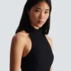 Flared grain de poudre dress with belt detail Flared grain de poudre dress with belt detail