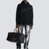 Flocked Balmain Letter hoodie Flocked Balmain Letter hoodie