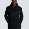 Flocked Balmain Letter hoodie Flocked Balmain Letter hoodie