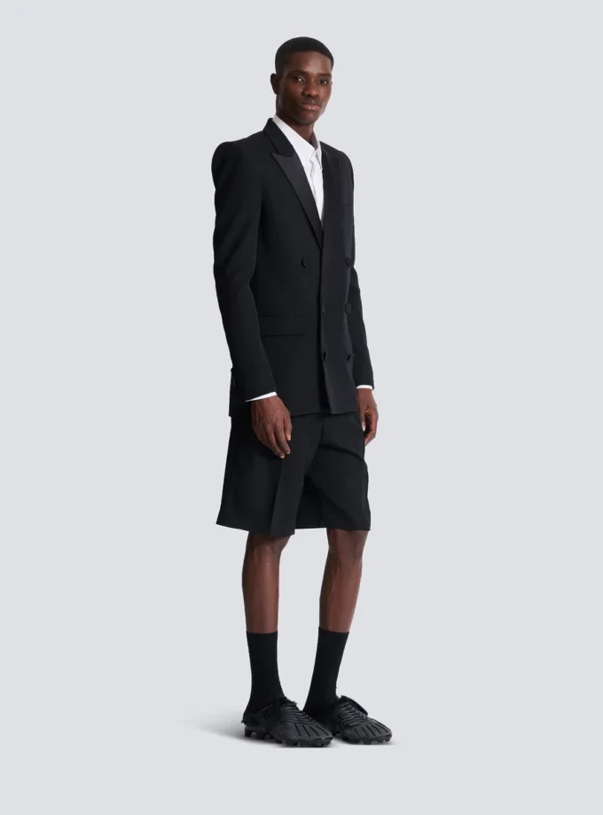 Grain de poudre blazer with satin lapels Grain de poudre blazer with satin lapels