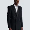 Grain de poudre blazer with satin lapels Grain de poudre blazer with satin lapels